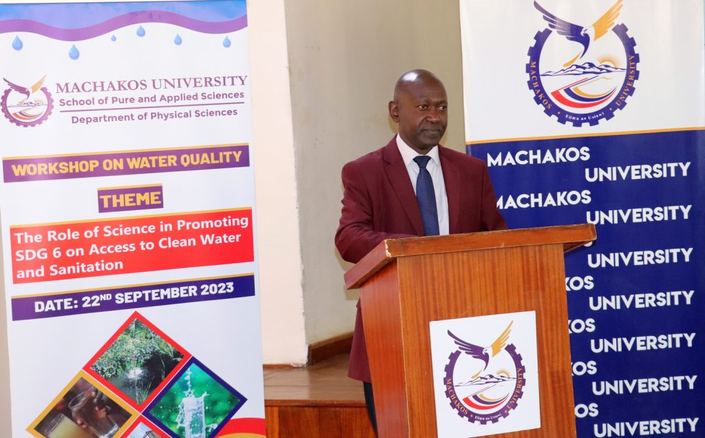 Prof. Peter Mwita, Deputy Vice Chancellor (Research, Innovation and Linkages) giving opening remarks