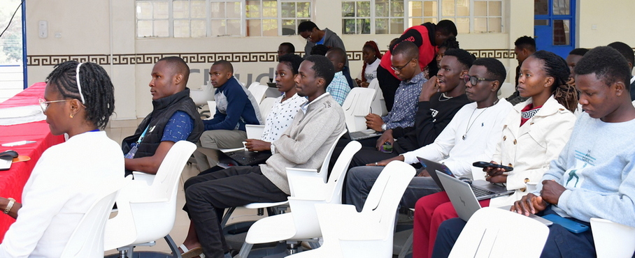 Members of Staff and Students during the Huawei ICT Competition Roadshow