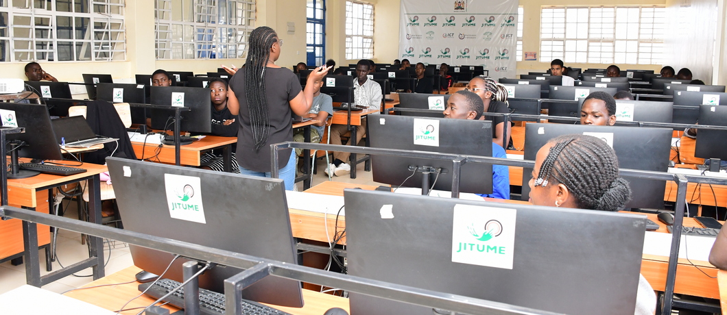 Ms. Annie Kiraju having a session with the club members